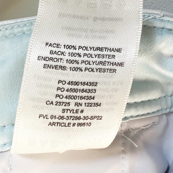 Aritzia Babaton Command Pant High Rise Straight Leg Trousers Faux Leather Disco - Picture 6 of 10